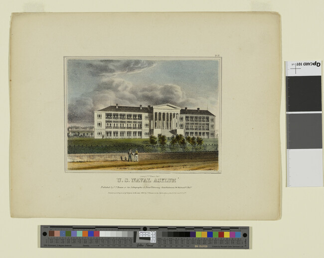Alternate image #1 of U. S. Naval Asylum, Plate 7 from Views of Philadelphia, and Its Vicinity
