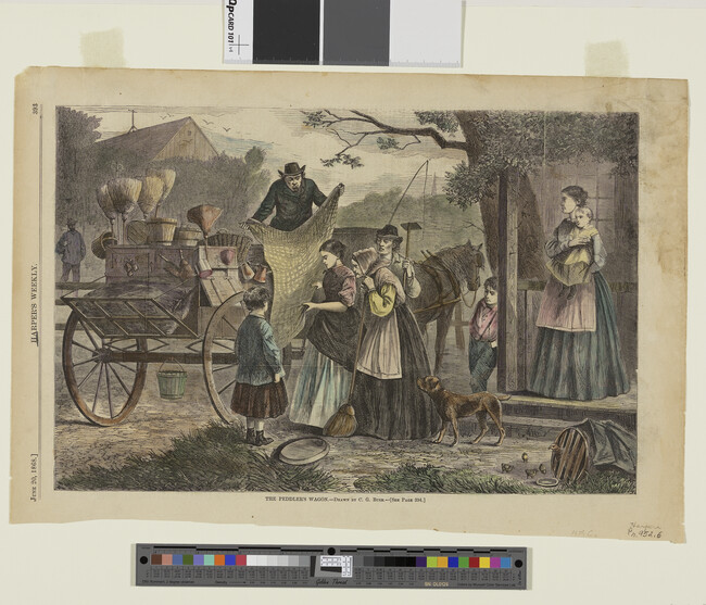 Alternate image #1 of The Peddler's Wagon, Harper's Weekly, June 20, 1868