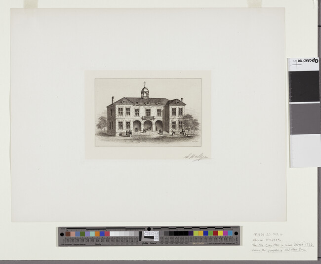 Alternate image #1 of The Old City Hall in Wall Street 1776, number 6, from the portfolio Old New York