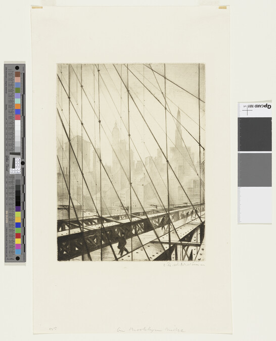 Alternate image #1 of On Brooklyn Bridge (Looking Through Brooklyn Bridge, New York)