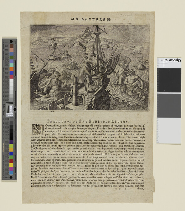 Alternate image #1 of Columbus Welcomed by Demitrius in the Caribbean Sea, from America (Volume IV) of the series 