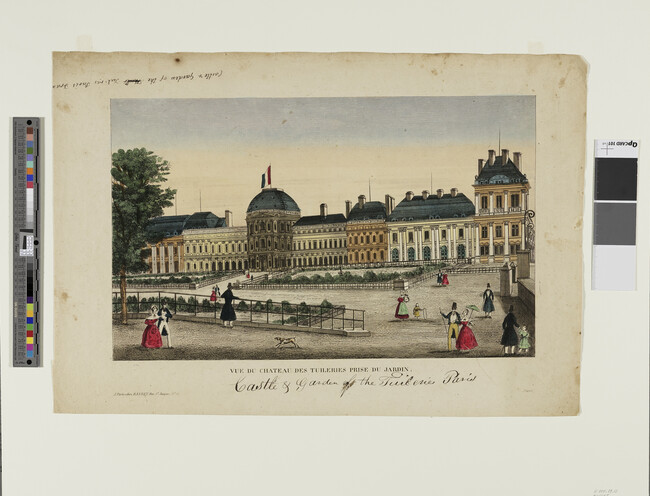 Alternate image #1 of Vue du Château des Tuileries Prise du Jardin (Château des Tuileries from the Garden)