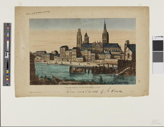 Alternate image #1 of Vue de Rouen et de L'Église St. Ouen (River and Church of St. Ouen)