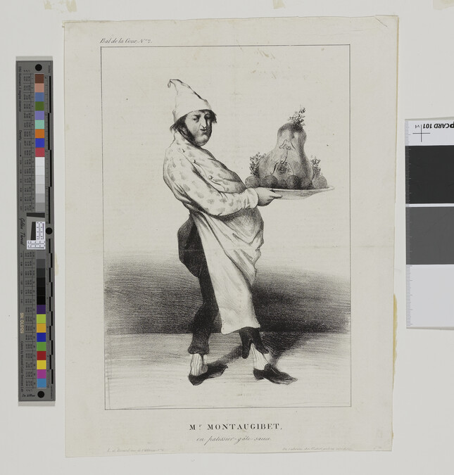 Alternate image #1 of Mr. Montaugibet, en patissieur-gâte-sauce (Mr. Montaugibet, as a Bad Pastry Chef), plate 2 from the series Bal de la Cour (A Ball at Court) in Le Charivari
