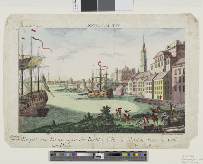 Alternate image #1 of View of Boston (Prospect von Boston gegen der Bucht am Hafen; Vue de Boston vers le Cale du Port)