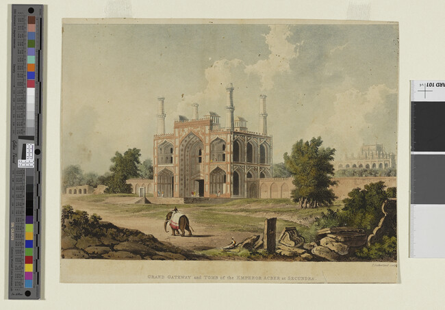 Alternate image #1 of Grand Gateway and Tomb of the Emperor Acber at Secundra from the book, A Picturesque Tour along the Rivers Ganges and Jumna by Lieutenant-Colonel Charles Ramus Forrest (1750-1827)