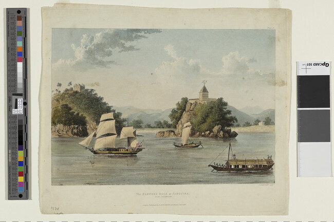 Alternate image #1 of The Fakeer's Rock at Janquira, near Sultangunj from the book, A Picturesque Tour along the Rivers Ganges and Jumna by Lieutenant-Colonel Charles Ramus Forrest (1750-1827)