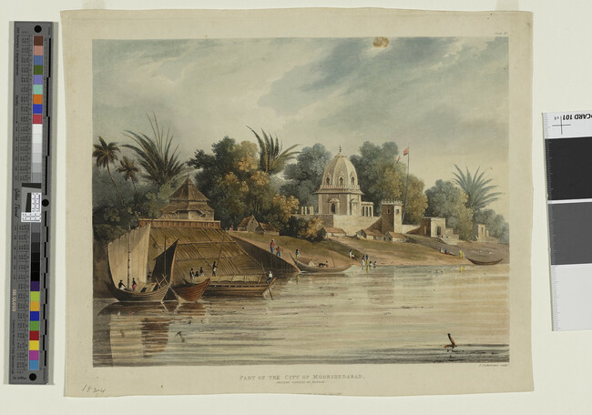 Alternate image #1 of Part of the City of Moorshedabad, Ancient Capital of Bengal from the book, A Picturesque Tour along the Rivers Ganges and Jumna by Lieutenant-Colonel Charles Ramus Forrest (1750-1827)