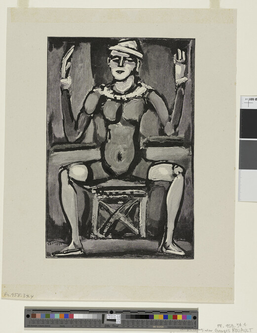 Alternate image #1 of Seated Man (Page 60), illustration from Le Cirque de l'Etoile filante (The Shooting Star Circus) by Georges Rouault