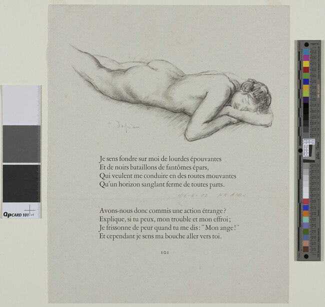 Alternate image #1 of Nude, illustration for Femmes Damnées (Damned Women) from Baudelaire's Les Fleurs du Mal (The Flowers of Evil)