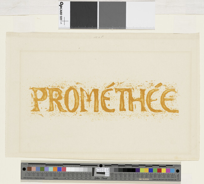 Alternate image #1 of Title Page, from the book Prométhée (Prometheus), by Goethe, translated by André Gide, illustrated by Henry Moore