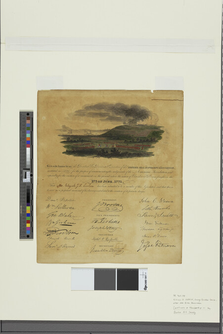 Alternate image #1 of Certificate of Membership in the Bunker Hill Society