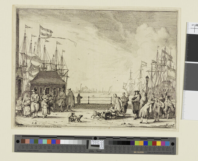 Alternate image #1 of Partial View of a Harbor with Figures