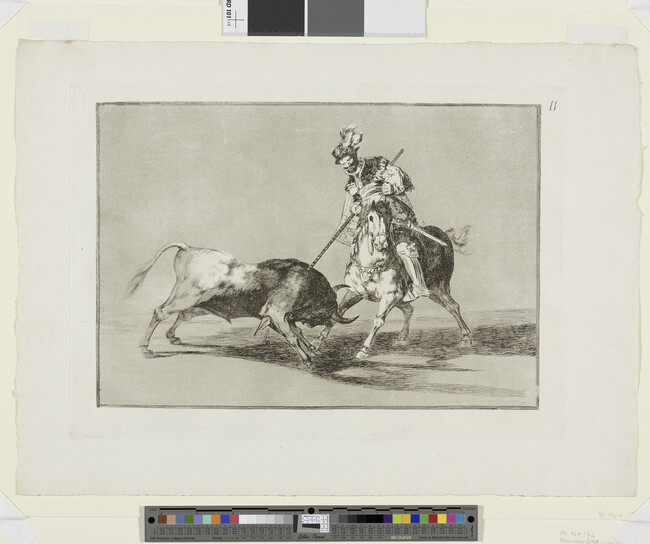 Alternate image #2 of The Cid Campeador Spearing Another Bull (El Cid Campeador Lanceando Otro Toro), plate number 11; from the series Tauromaquia