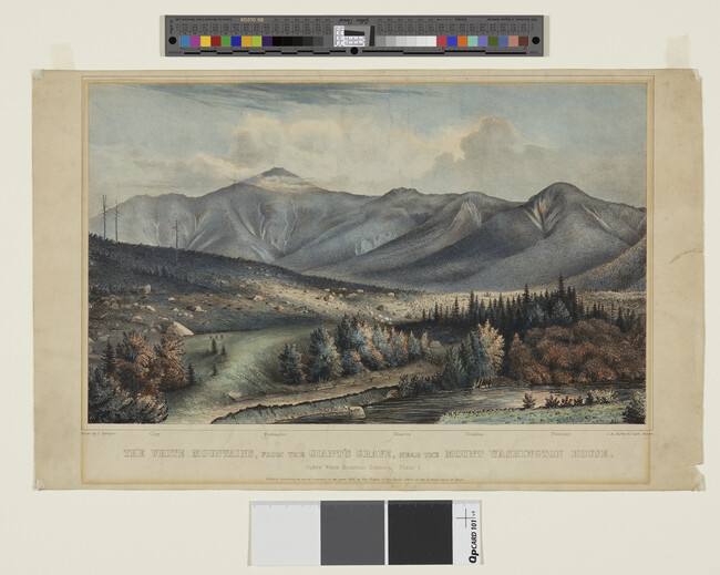 Alternate image #1 of The White Mountains from the Giant's Grave near the Mountain Washington House, Plate 1 from William Oakes 