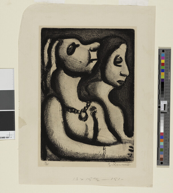 Alternate image #1 of Les Deux Matrons (The Two Matrons), from Les Réincarnations du Père Ubu (The Reincarnations of Father Ubu) by Ambroise Vollard (Two Women in Profile)