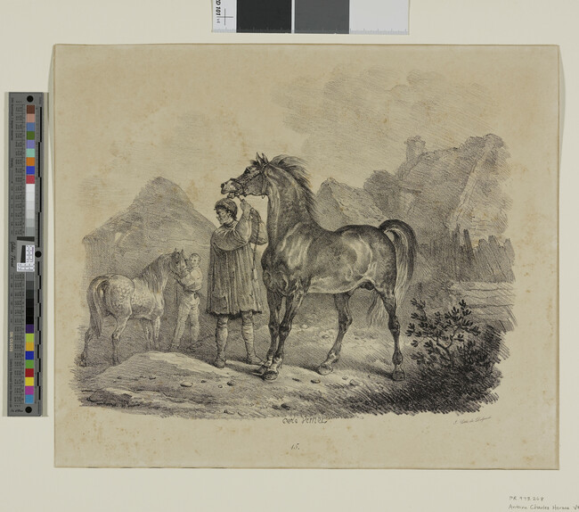 Alternate image #1 of Cavalier menant deux chevaux (Groom Leading Two Horses)