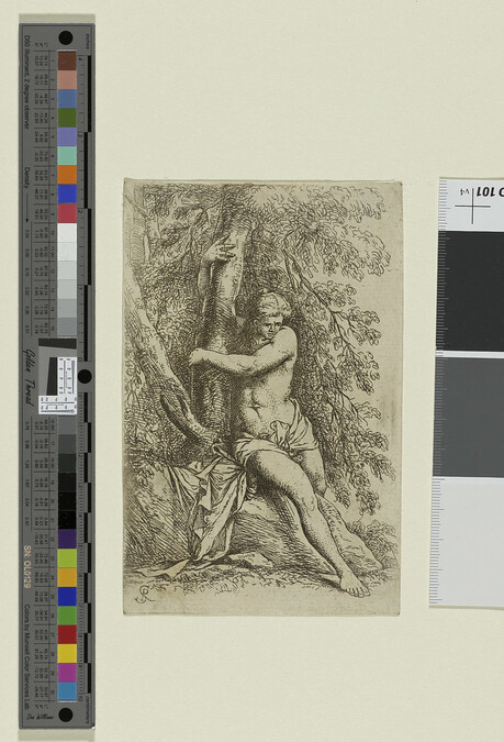 Alternate image #1 of Nude, Seated, Holding onto a Tree, from the Figurine series