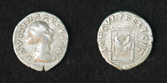 Denarius with Faustina II