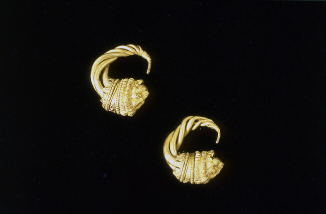 Pair of Lion Head Earrings