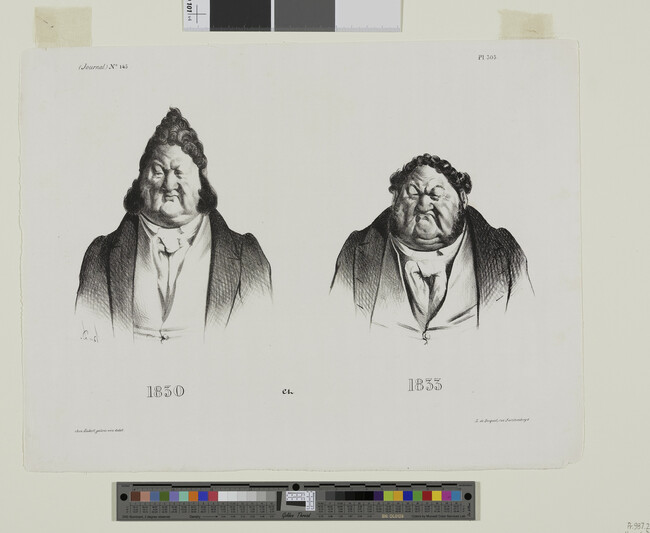 Alternate image #1 of 1830 et 1833 (1830 and 1833), plate 303 in La Caricature