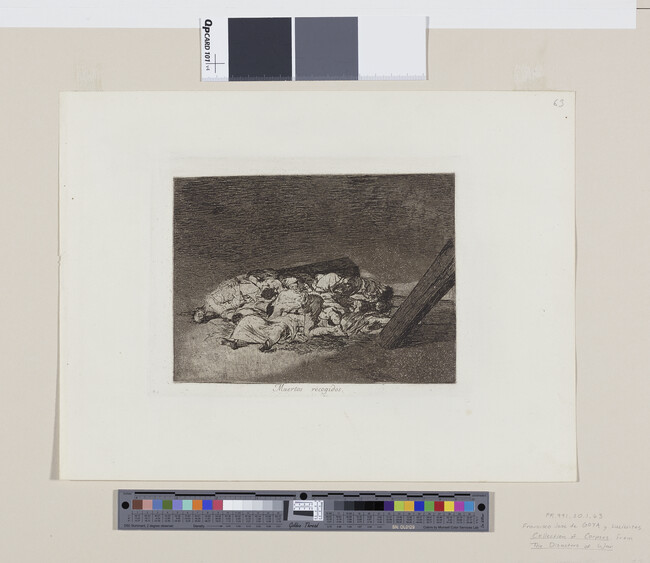 Alternate image #1 of Collection of corpses. (Muertos recogidos.), number 63 of 80; from the series The Disasters of War (Los Desastres de la Guerra)