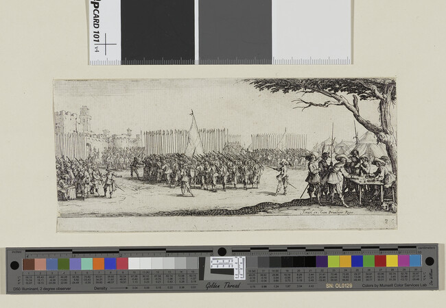 Alternate image #1 of L'Enrôlement des troupes (The Recruitment of Troops ; The Enlisting of the Troops), Plate 2 from the series Les Grandes Misères et malheurs de la guerre (The Large Miseries and Misfortunes of War)