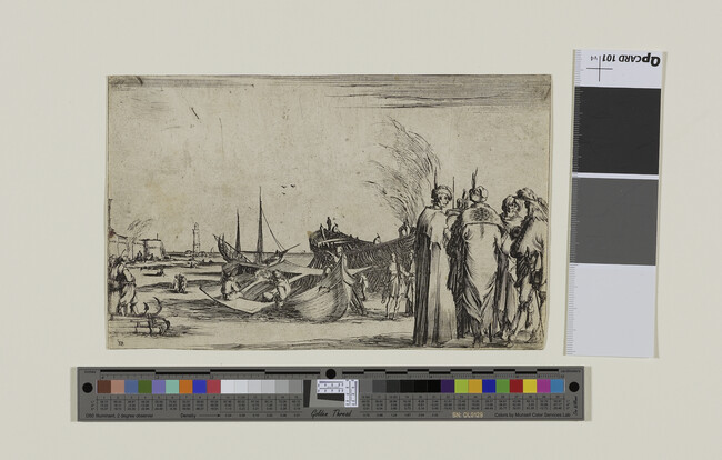 Alternate image #1 of Three Turks and an Italian, plate 2 from Suite de huit marines (Set of Eight Nautical Landscapes)