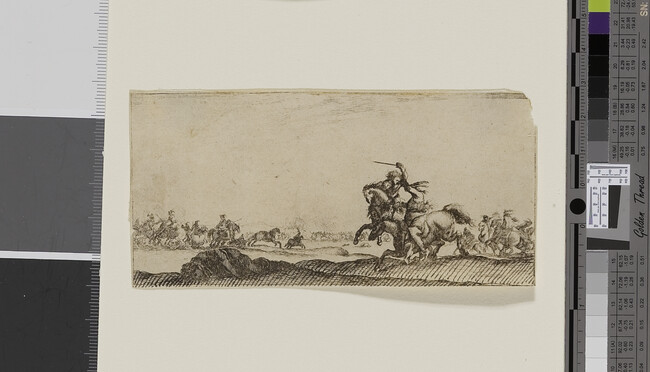 Alternate image #1 of Two cavaliers in combat, from Desseins de quelques conduites de troupes canons et attaques de ville faictes par de la Bella