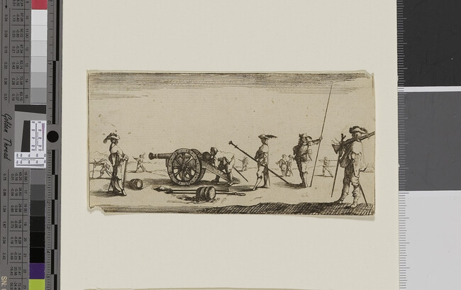 Alternate image #2 of Artillery Team, from Desseins de quelques conduites de troupes canons et attaques de ville faictes par de la Bella