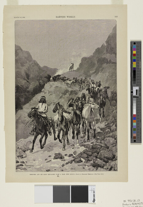 Alternate image #1 of Geronimo and His Band Returning From a Raid in Mexico