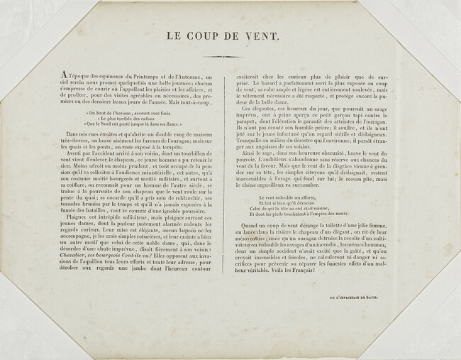 Alternate image #2 of Le Coup de Vent (Gust of Wind), from the series Tableaux de Paris