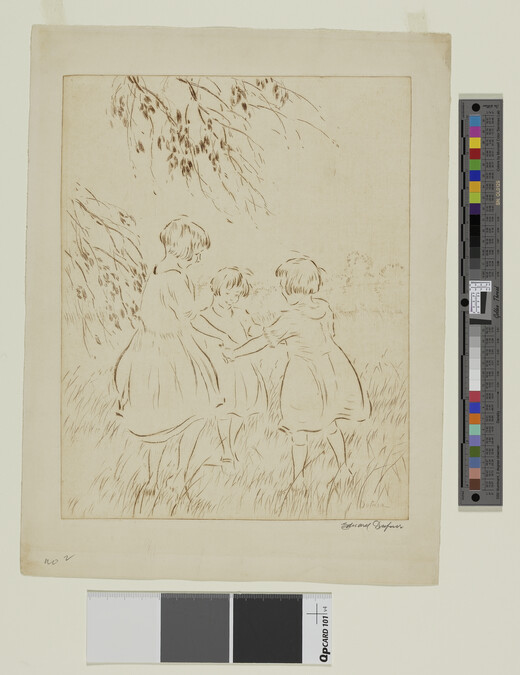 Alternate image #1 of Untitled ; Three Girls Holding Hands in a Circle