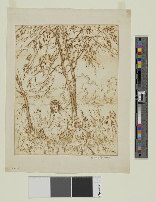 Alternate image #1 of Untitled ; Two Children Seated Under a Tree