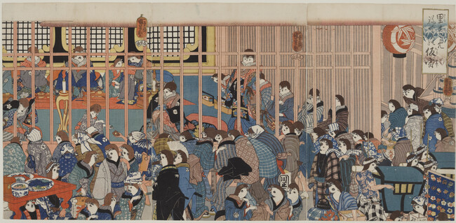 Yoshiwara Sparrows' Temporary Nest (Saka suzume negurar no kariyado)