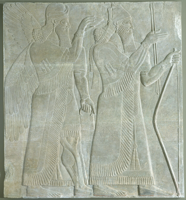 Alternate image #1 of The King and Apkallu: Relief from the Northwest Palace of Ashurnasirpal II at Nimrud, Room G