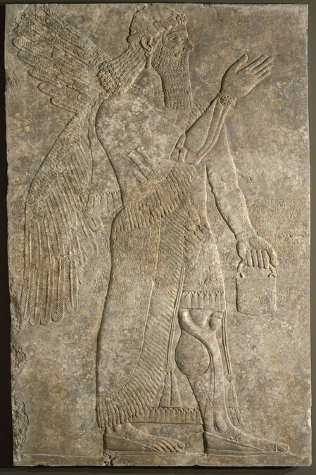 Alternate image #1 of Winged Apkallu with Pail:  Assyrian Relief from the Northwest Palace of Ashurnasirpal II at Nimrud, Room H