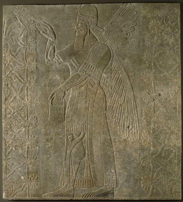 Alternate image #1 of Apkallu Anointing a Sacred Tree:  Assyrian Relief from the Northwest Palace of Ashurnasirpal II at Nimrud, Room L