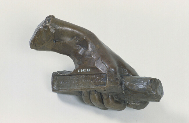 Alternate image #1 of A Life Cast of the Artist's Hand Holding a Staff