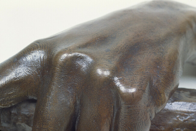 Alternate image #2 of A Life Cast of the Artist's Hand Holding a Staff