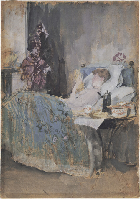 Alternate image #1 of Maud Reading in Bed (Alternate Titles: Interior: Study of a Woman in Bed; Interior, Woman Resting in Bed; Maud in Bed)