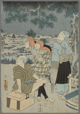 Twelve Months of Genji (Genji jūnikagetsu no uchi): Sixth Month (Minazuki) (Triptych)
