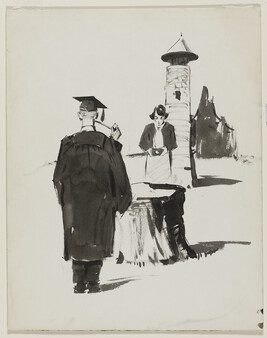 Untitled (Sketch for Class of 1956 Graduation Book)