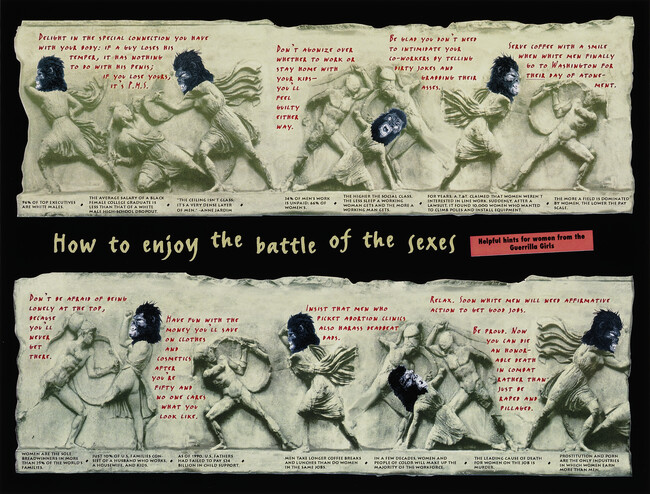 How to Enjoy the Battles of the Sexes (project for The New Yorker), from the portfolio Guerrilla Girls' Most Wanted: 1985-2006