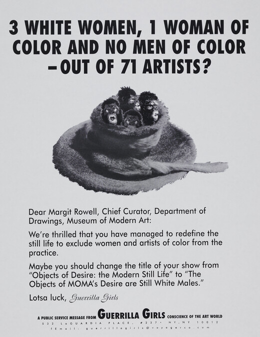 MoMA Teacup, from the portfolio Guerrilla Girls' Most Wanted: 1985-2006