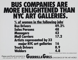 Bus Companies are more Enlightened than NYC Art Galleries, from the portfolio Guerrilla Girls' Most...