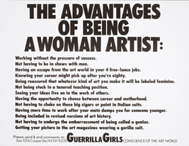 The Advantage of Being a Woman Artist, from the portfolio Guerrilla Girls' Most Wanted: 1985-2006
