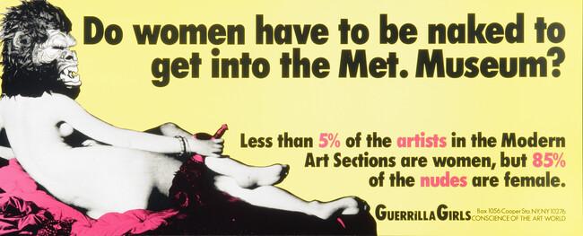 Do Women Have to be Naked to get into the Met. Museum?, from the portfolio Guerrilla Girls' Most Wanted: 1985-2006
