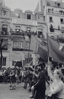 Marchers carrying flags, May 13, 1968,