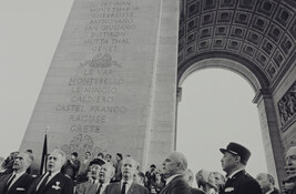 Pro-Gaullist demonstration at the Arc de Triomphe, May 30, 1968
